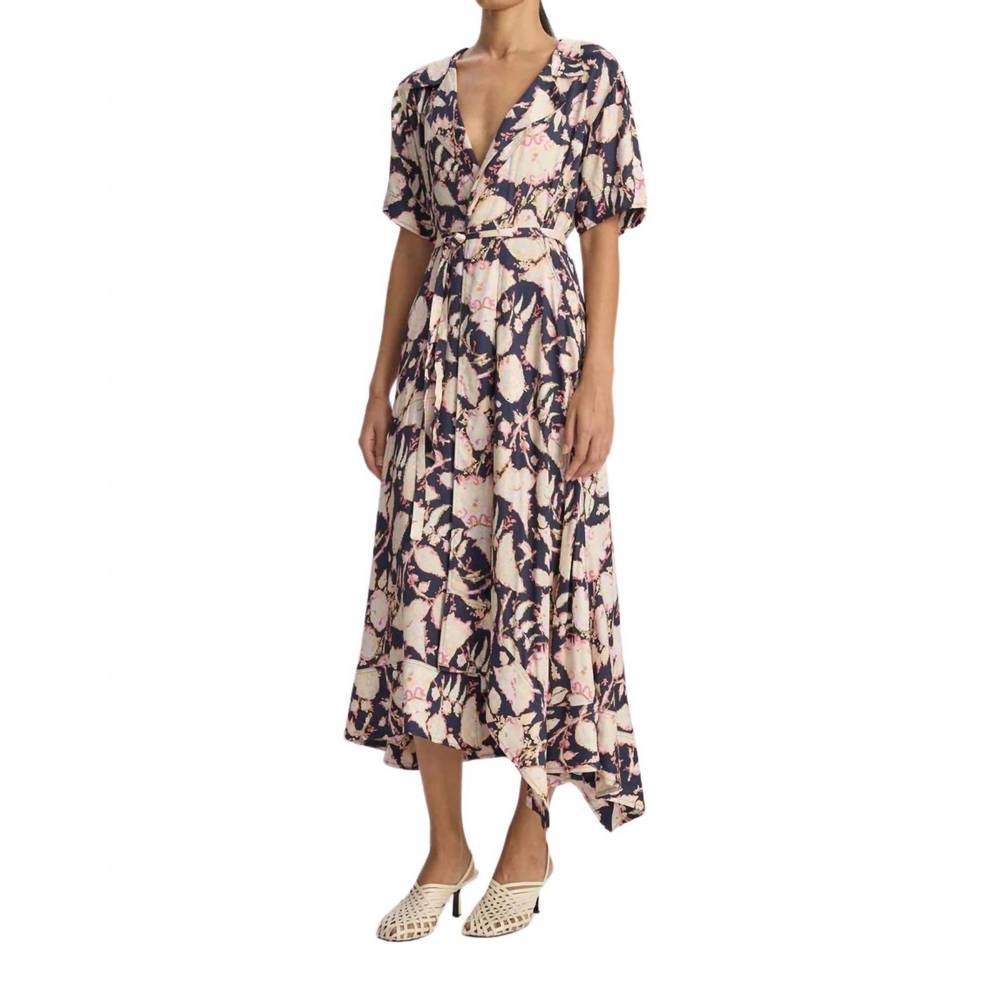 NEW A.L.C. emery dress in navy multi - Picture 2 of 3